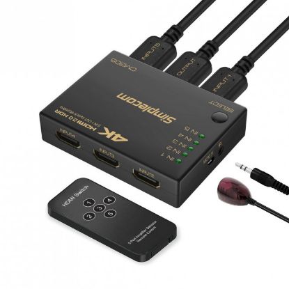 Picture of Simplecom CM305 Ultra HD 5 Way HDMI Switch 5 IN 1 OUT Splitter 4K@60Hz
