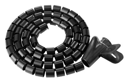 Picture of Brateck 15mm/0.59' Diameter Coiled Tube Cable Sleeve Material Polyethylene(PE) Dimensions 1000x15mm - Black(LS)