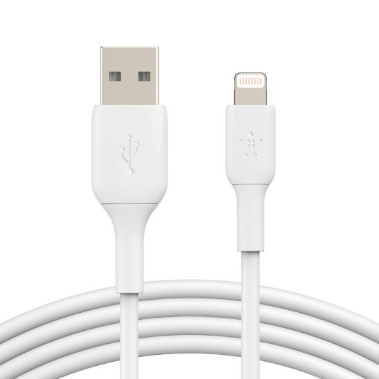 Picture of Belkin BoostCharge Lightning to USB-A Cable (1M) - White(CAA001bt1MWH), 480Mbps, 25K+ Bend, Apple iPhone/iPad/Macbook, MFi Certified, 2 Years Warranty