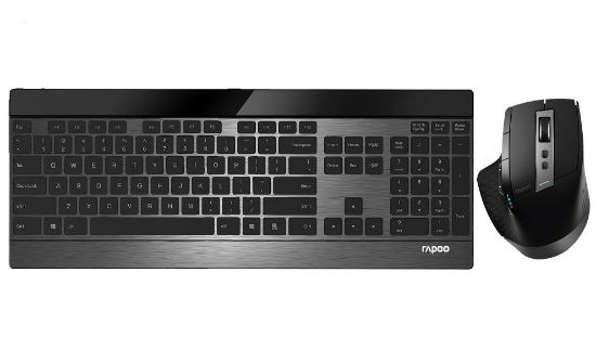Picture of RAPOO 9900M Multi-mode Wireless Ultra-slim Keyboard & Mouse - Bluetooth 4.0, 2.4G Multi-Mode Switch, Ultra-Slim Keys, Adjustable DPI