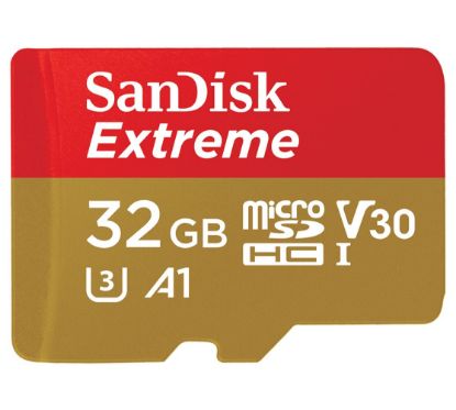 Picture of SanDisk Extreme 32GB microSD SDHC V30 U3 C10 A1 UHS-1 100MB/s R 60MB/s W 4x6 SD Adaptor Android Smartphone Action Camera Drones >16GB