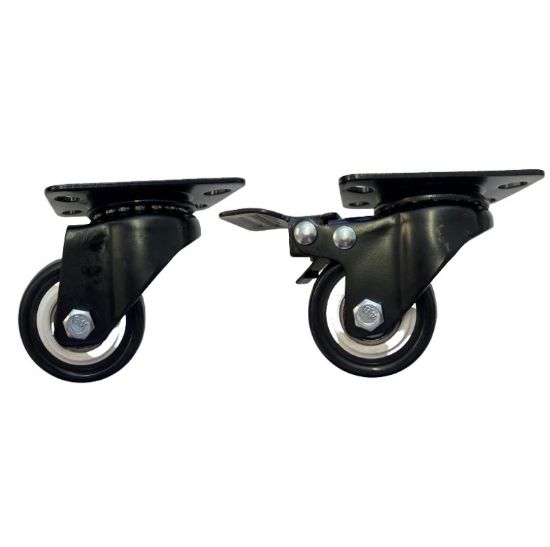 Picture of LDR 2' PP Rack Caster Wheels 2x With Brakes & 2x Without Brakes - Pack of 4 Wheels Total
