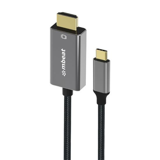Picture of mbeat Tough Link 1.8m 4K USB-C to HDMI Cable - Extend USB-C Laptop, Tablet or Smartphone Video to HDMI Monitor, Projector, HDTV, 4K@60Hz(3840×2160)