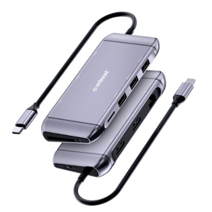 Picture of mbeat®  Elite X11 Dual Display Docking Station - 2x 4K HDMI, 1xUSB-C Power Delivery 100W, 3xUSB 3.0, MicroSD/SD Card, 1x RJ45