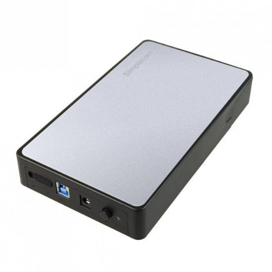Picture of Simplecom SE325 Tool Free 3.5' SATA HDD to USB 3.0 Hard Drive Enclosure - Silver Enclosure