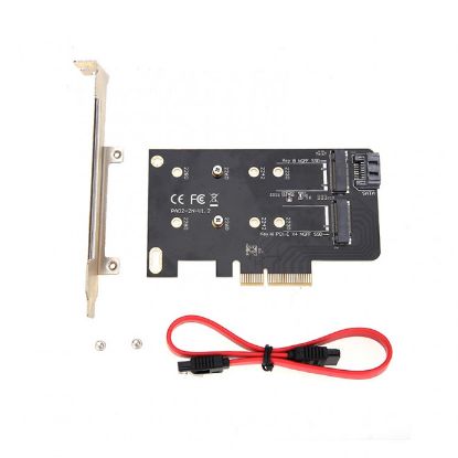 Picture of Simplecom EC412 Dual M.2 (B Key and M Key) to PCI-E x4 and SATA 6G Expansion Card