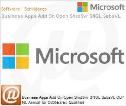 Picture of MICROSOFT BUSINESS APPS ADD ON OPEN SUB VL OLP 1L NO LEVEL O365E3/E5 QUALIFIED ANL
