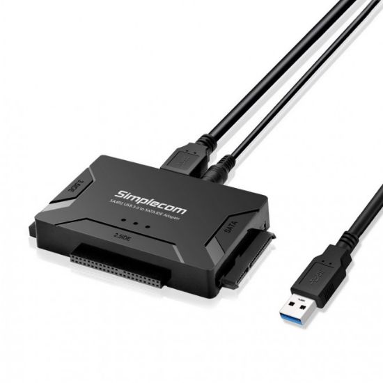 Picture of Simplecom SA492 USB 3.0 to 2.5', 3.5', 5.25' SATA IDE Adapter with Power Supply
