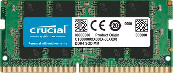 Picture of Crucial 8GB (1x8GB) DDR4 SODIMM 3200MHz CL22 1.2V UnRanked Notebook Laptop Memory RAM