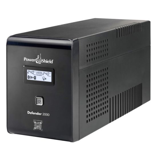 Picture of PowerShield Defender 2000VA UPS, AVR, LCD display, 4 AUS sockets, user-replaceable batteries, 2-year warranty