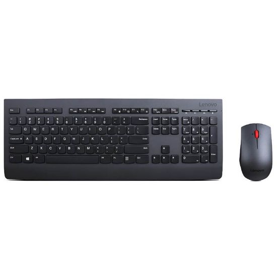 Picture of LENOVO Professional Wireless Keyboard & Mouse Combo Stylish Full-Size Slim 3-Zone with Number Pad Quier Premium Ergonomic (US English)