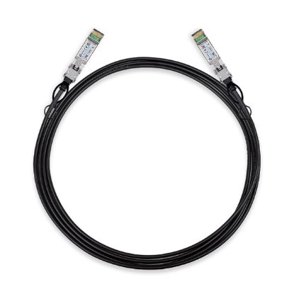 Picture of TP-Link SM5220-3M 3 Meter 10G SFP+ Direct Attach Cable, Drives 10 Gigabit Ethernet, 10G SFP+ Connector on Both Sides (Replaces TXC432-CU3M)