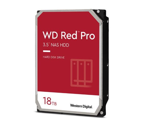 Picture of Western Digital WD Red Pro 18TB 3.5' NAS HDD SATA3 7200RPM 512MB Cache 24x7 300TBW ~24-bays NASware 3.0 CMR Tech 5yrs wty