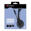 Picture of Verbatim Multimedia Headset with Microphone - 3.5mm Jack, Wide Frequency Stereo, 40mm Drivers, Comfortable Ergonomic Fit, Adjustable