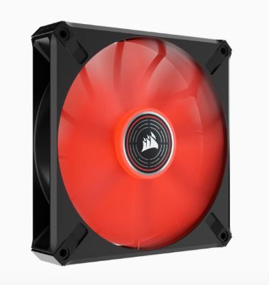 Picture of Corsair ML ELITE Series, ML140 LED ELITE, 140mm Magnetic Levitation Red LED Fan with AirGuide, Single Pack(LS)