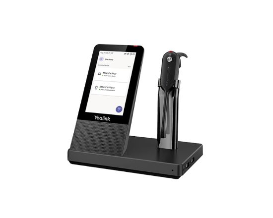 Picture of Yealink WH67 Teams DECT Wireless Convertible Headset, UC Workstation, HD Voice,2-Mic Noise Cancellation,Teams Certified, Lightweight, 4 Wearing Styles