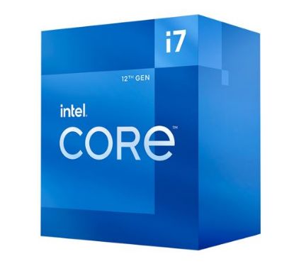 Picture of Intel i7 12700F CPU 3.6GHz (4.9GHz Turbo) 12th Gen LGA1700 12-Cores 20-Threads 25MB 65W Graphic Card Required Retail Box Alder Lake with fan