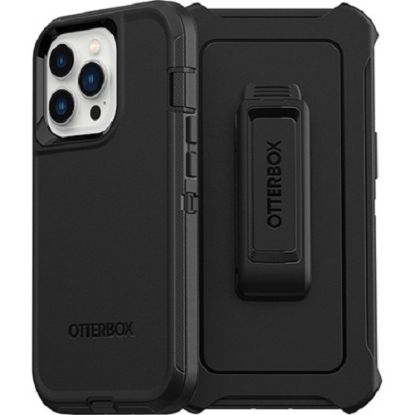 Picture of OtterBox Defender Apple iPhone 13 Pro Case Black - (77-83422), DROP+ 4X Military Standard, Multi-Layer, Included Holster, Rugged,7 Years Warranty
