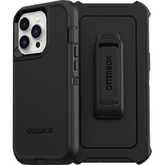 Picture of OtterBox Defender Apple iPhone 13 Pro Case Black - (77-83422), DROP+ 4X Military Standard, Multi-Layer, Included Holster, Rugged,7 Years Warranty