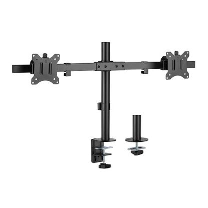 Picture of Brateck Pole Mount Dual-Screen Monitor Mount Fit Most 17'-32' Monitors, Weight Capacity (per screen): 9kg VESA 75x75/100x100