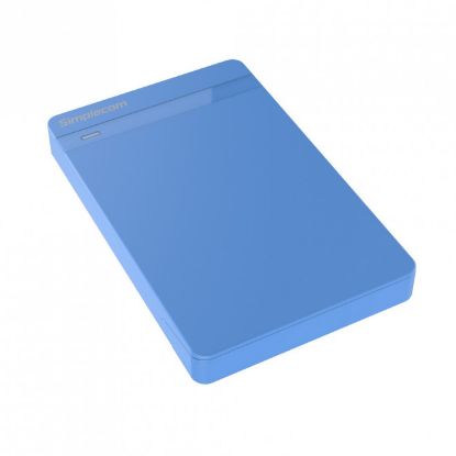 Picture of Simplecom SE203 Tool Free 2.5' SATA HDD SSD to USB 3.0 Hard Drive Enclosure - Blue Enclosure Super Speed USB3.0 offer Transfer Rates Up To 5Gbps