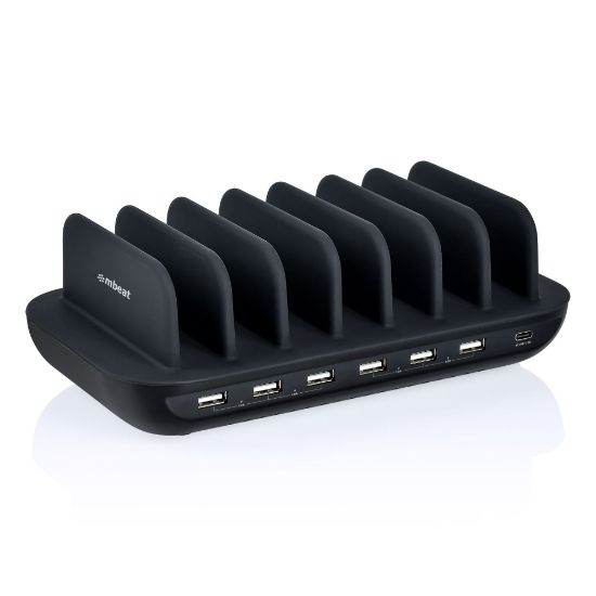 Picture of mbeat® Gorilla Power 60W 7 Port USB-C & USB Charging Station 6× USB-A 1× USB-C PD Output Power: Total 60W Product Weight: 0.66kg