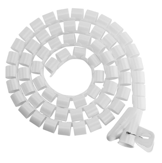 Picture of Brateck 20mm/0.79' Diameter Coiled Tube Cable Sleeve  Material Polyethylene(PE) Dimensions 1000x20mm - White (LS)