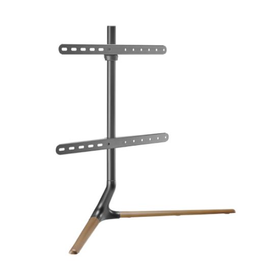 Picture of Brateck Modern Linear Tabletop TV Stand For 49'-70' TVs, Weight Capacity: 40kg -- Matte Black & Walnut 970x350x765mm (LS)