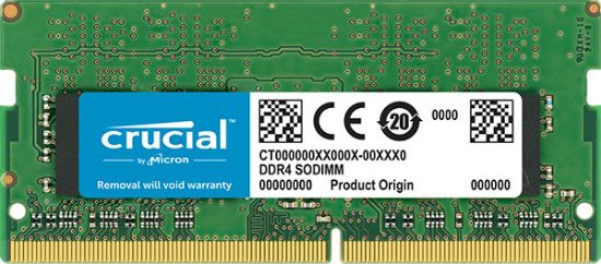 Picture of Crucial 16GB (1x16GB) DDR4 SODIMM 3200MHz CL22 1.2V Single Ranked Notebook Laptop Memory RAM