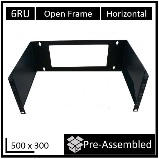 Picture of LDR Open Frame 6U Wall Mount Frame (500mm x 300mm) - Black Metal Construction