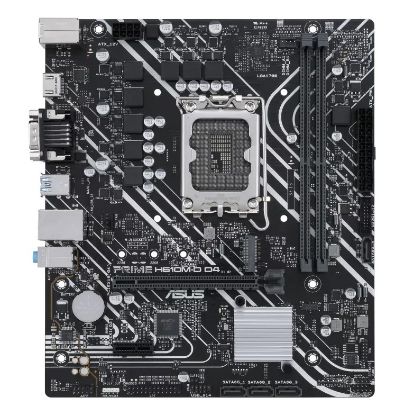 Picture of ASUS H610M PRIME H610M-D D4-CSM Intel LGA 1700 mATX Motherboard 2xDDR4 64GB, PCIe4.0, M.2, 1Gb Ethernet, HDMI, D-SUB, USB3.2 Gen1, SATA 6Gbps,