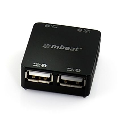 Picture of mbeat® 4 Port USB 2.0 Hub - USB 2.0 Plug and Play/ High Speed Interface/ Ideal for Notbook/PC/MAC users USB 2.0 Speed up to 480Mbps Weight: 22g