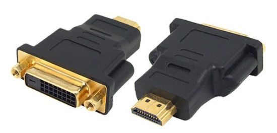 Picture of 8Ware DVI-D to HDMI Female to Male Adapter Black compatible with TV, DVD, LCD monitor