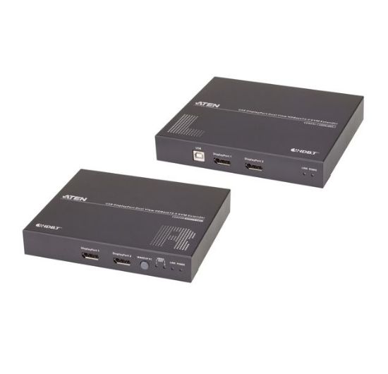 Picture of Aten CE924 USB DisplayPort Dual View HDBaseT™ 2.0 KVM Extender (4K@100m- Single View), EDID Buffer, HDCP Compatible, Built-in 8KV/15KV ESD protection