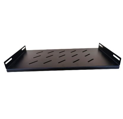 Picture of LDR Fixed 1U 350mm Deep Shelf Recommended for 19' 600mm Deep Cabinet - Black Metal Construction