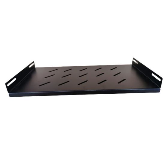 Picture of LDR Fixed 1U 350mm Deep Shelf Recommended for 19' 600mm Deep Cabinet - Black Metal Construction