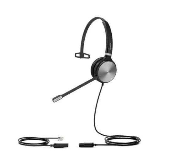 Picture of Yealink YHS36 Mono, Wideband Headset for IP phone, Monaural Ear, RJ9 Headset Jack, Noise-canceling Microphone, Hearing Protection, Leather Ear Cushion