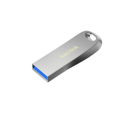Picture of SanDisk 64GB Ultra Luxe USB3.1 Flash Drive Memory Stick USB Type-A 150MB/s capless sliver 5 Years Limited Warranty