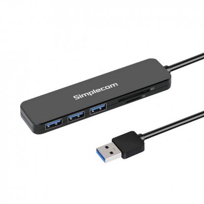 Picture of Simplecom CH365 SuperSpeed 3 Port USB 3.0 (USB 3.2 Gen 1) Hub with SD MicroSD Card Reader
