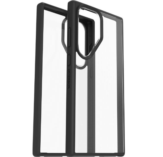 Picture of OtterBox React Samsung Galaxy S23 Ultra 5G (6.8') Case Black Crystal (Clear/Black) - (77-91319),Antimicrobial,DROP+ Military Standard,7 Years Warranty