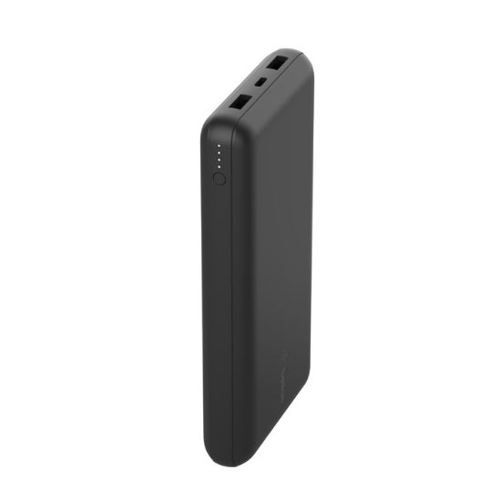 Picture of Belkin BoostCharge 20k mAh Power Bank (3 Port) - Black (BPB012btBK), 2xUSB-A (12W), 1xUSB-C (15W), USB-C to USB-A Cable,LED Indicator,2 Years Warranty