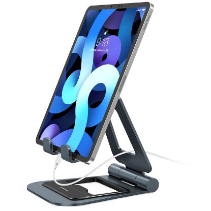 Picture of mbeat®  Stage S4 Mobile Phone and Tablet Stand Optimised Comfort Space Saving Portability Material: Aluminium alloy, ABS plastic Product Weight: 350g