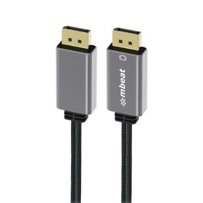 Picture of mbeat Tough Link 1.8m Display Port Cable v1.4 - Connects Computer, Laptop to HDTV, Monitor, Gaming Console, Supports 8K@60Hz (7680×4320)  - Space Grey