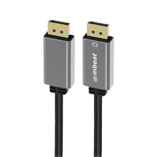 Picture of mbeat Tough Link 1.8m Display Port Cable v1.4 - Connects Computer, Laptop to HDTV, Monitor, Gaming Console, Supports 8K@60Hz (7680×4320)  - Space Grey
