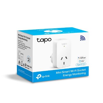 Picture of TP-Link Tapo P110 Mini Smart Wi-Fi Socket, Energy Monitoring, Tapo App, Remote Control, Schedule & Timer, Voice Control, Away Mode, Easy Setup