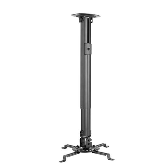 Picture of Brateck Steel Projector Ceiling Mount in Black Fit most Projectors Up to 13.5kg, 334x334x900mm, Installation: Ceiling Mounted (LS)