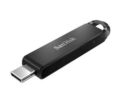 Picture of SanDisk Ultra USB Type-C Flash Drive, CZ460 64GB, USB Type C 3.1, Black, Super-thin Retractable, 5Y