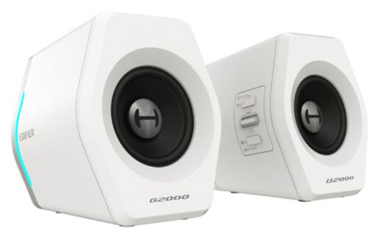 Picture of Edifier G2000 Gaming 2.0 Speakers System - Bluetooth V4.2/ USB Sound Card/ AUX Input/RGB 12 Light Effects/ 16W RMS Power White