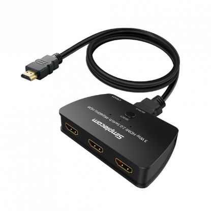 Picture of (LS) Simplecom CM323 3 Way HDMI 2.0 Switch 3 IN 1 OUT Ultra HD 4K 60Hz HDR HDCP 2.2
