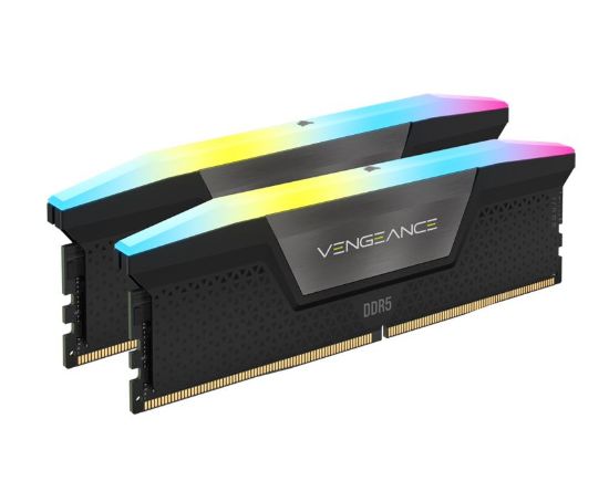 Picture of Corsair Vengeance RGB 32GB (2x16GB) DDR5 UDIMM 6200MHz C36 1.3V Desktop Gaming Memory Black